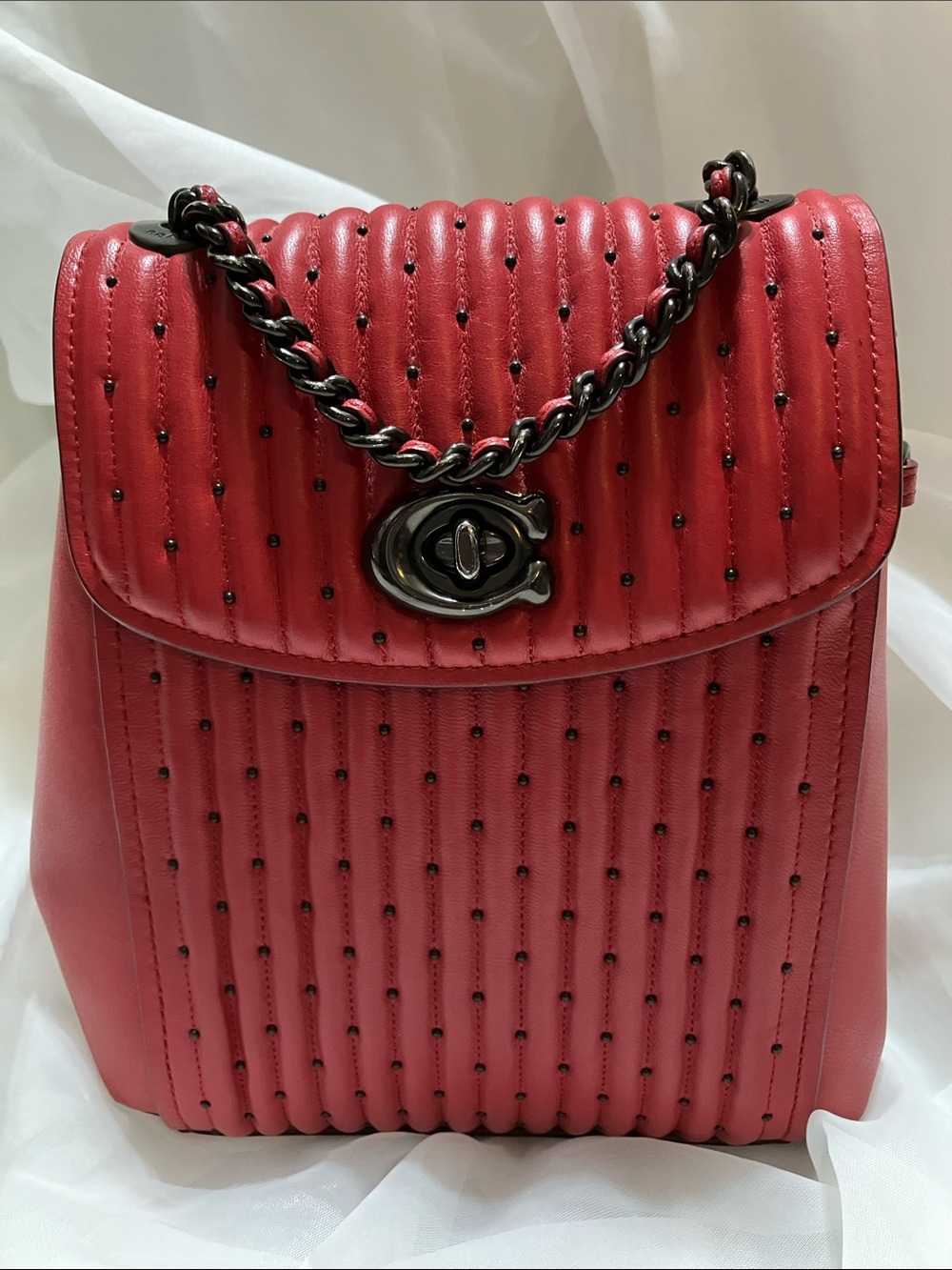 Parker Convertible Backpack 16 with Quilting and Rivets
